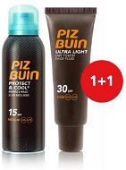 PIZ BUIN Protect & Cool Refreshing Sun Mousse SPF15 + Piz Buin Ultra Light Dry touch Face Fluid SPF3 - Kozmetická sada