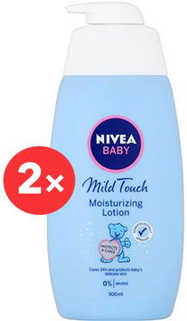 NIVEA Baby Moisturizing Lotion 2× 500ml - Children's Body Lotion