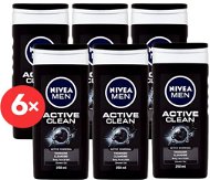 NIVEA Men Active Clean 6× 250 ml - Tusfürdő