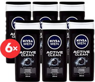 NIVEA Men Active Clean 6 x 250 ml - Shower Gel