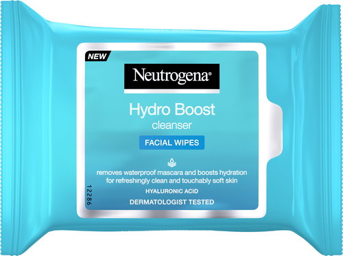NeutroGena HydroBoost Cleanser Facial Wipes - Make-up Remover Wipes - Main image
