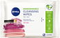 NIVEA Face Cleansing Wipes Dry and Sensitive Skin 25 ks - Odličovacie obrúsky