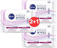 NIVEA Gentle Cleansing Wipes Dry and Sensitive Skin 25 ks 2+1 - Odličovacie obrúsky