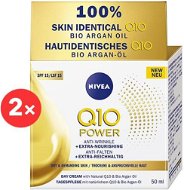 NIVEA Q10 Power Anti-Wrinkle + Extra-Nourishing SPF15 Day Cream 2× 50 ml - Krém na tvár