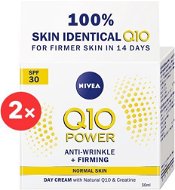 NIVEA Q10 Power Anti-Wrinkle + Firming SPF30 Day Cream 2× 50 ml - Krém na tvár