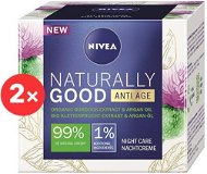 NIVEA Naturally Good Anti-Age Night Care 2× 50 ml - Krém na tvár
