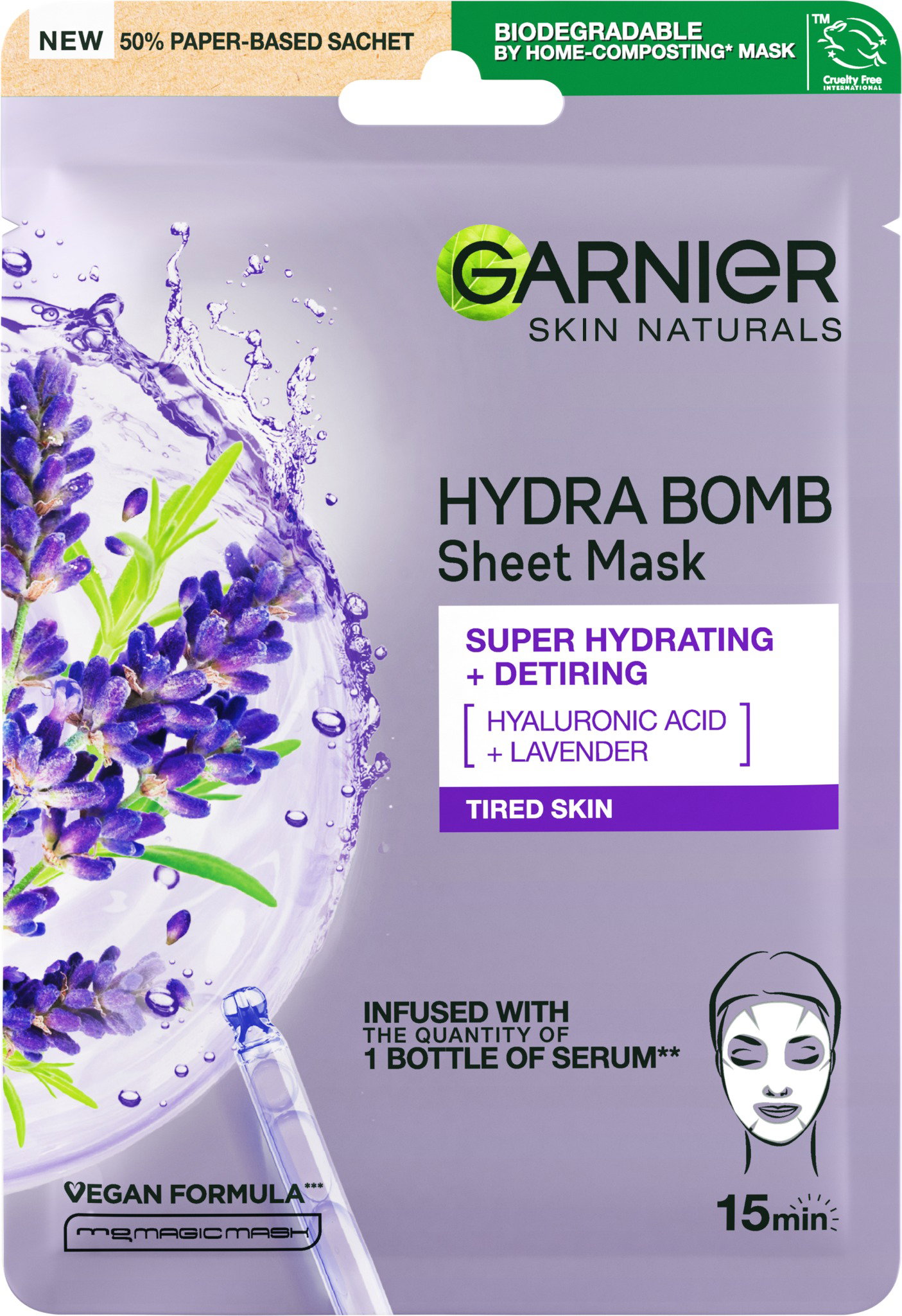 GARNIER Skin Naturals Hydra Bomb Sheet Mask Lavender 28 g