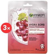 GARNIER Skin Naturals Hydra Bomb Tissue Mask Grape Seed Extract 3 × 28g - Face Mask
