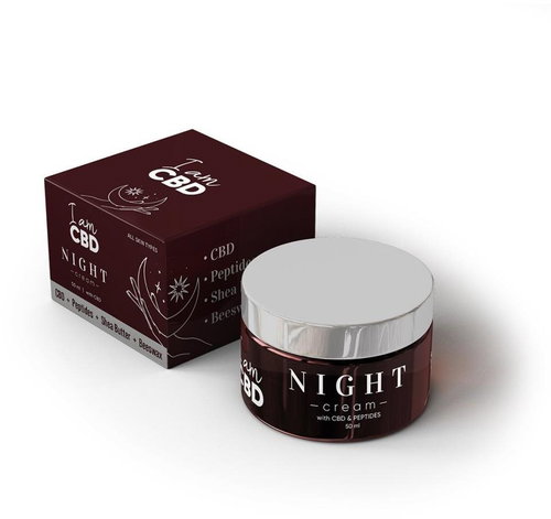 I AM CBD Night cream with CBD and peptides 50 ml - Face Cream - Main image