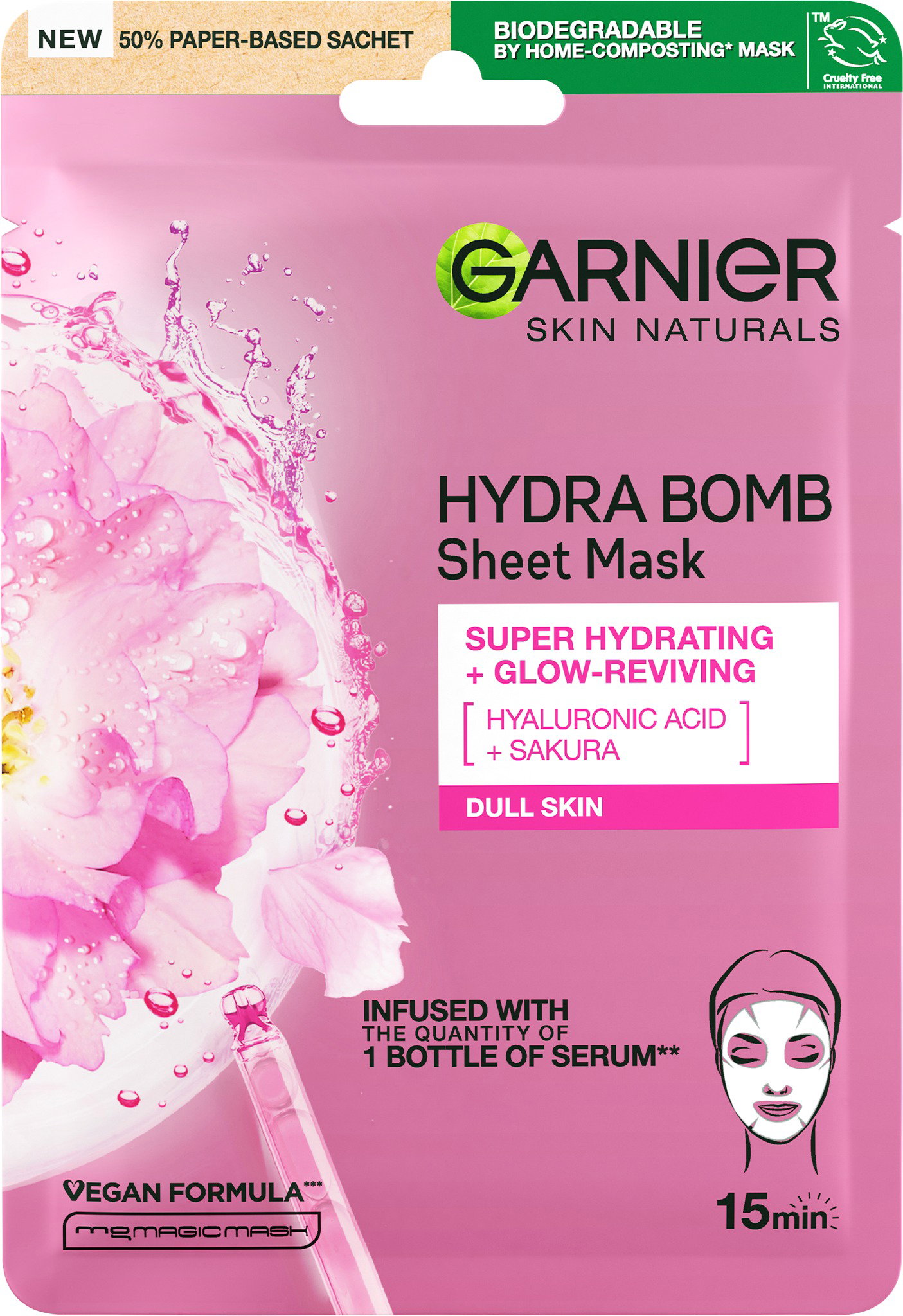 GARNIER Skin Naturals Hydra bomb Sheet Mask Sakura 28 g