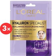 ĽORÉAL PARIS Hyaluron Specialist Replumping Moisturizing Tissue 3 × Mask - Pleťová maska