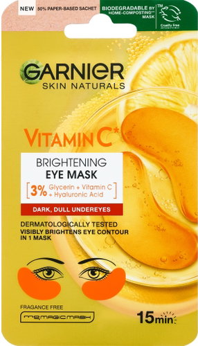 GARNIER Skin Naturals očná maska na rozjasnenie očného okolia s vitamínom C, 5 g Hlavný obrázok GARNIER Skin Naturals očná maska na rozjasnenie očného okolia s vitamínom C, 5 g - Vankúšiky pod oči - Hlavný obrázok