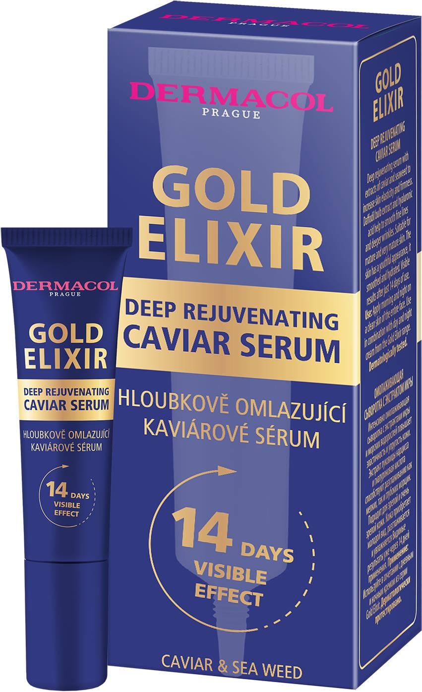 DERMACOL Gold Elixir Fiatalító kaviáros szérum, 12 ml
