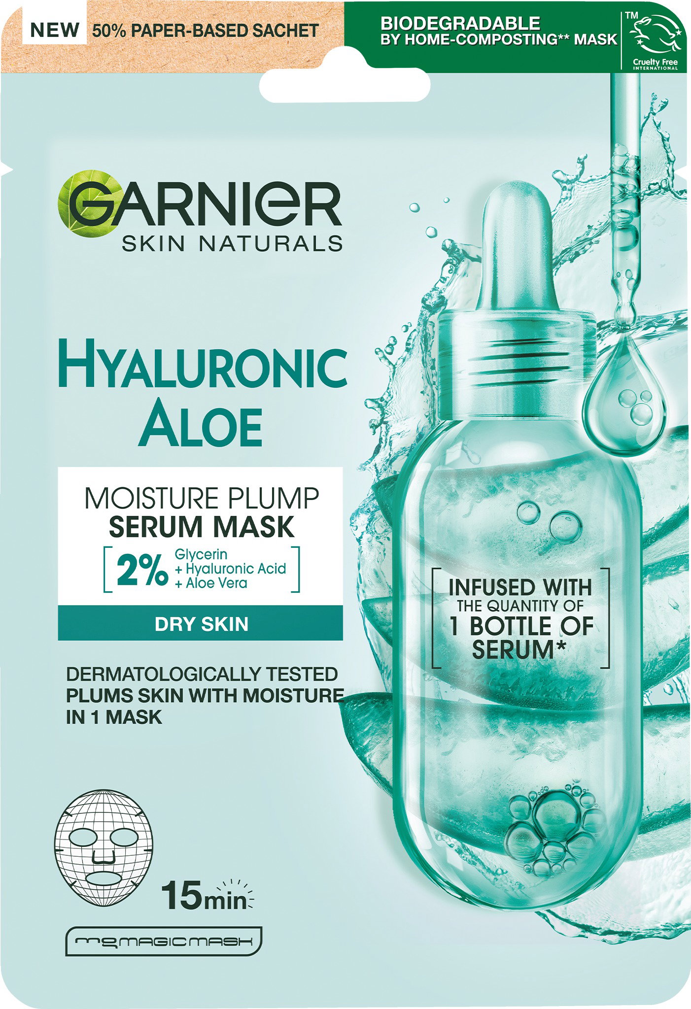 GARNIER Skin Naturals Hyaluronic Aloe Serum Sheet Mask 28 g