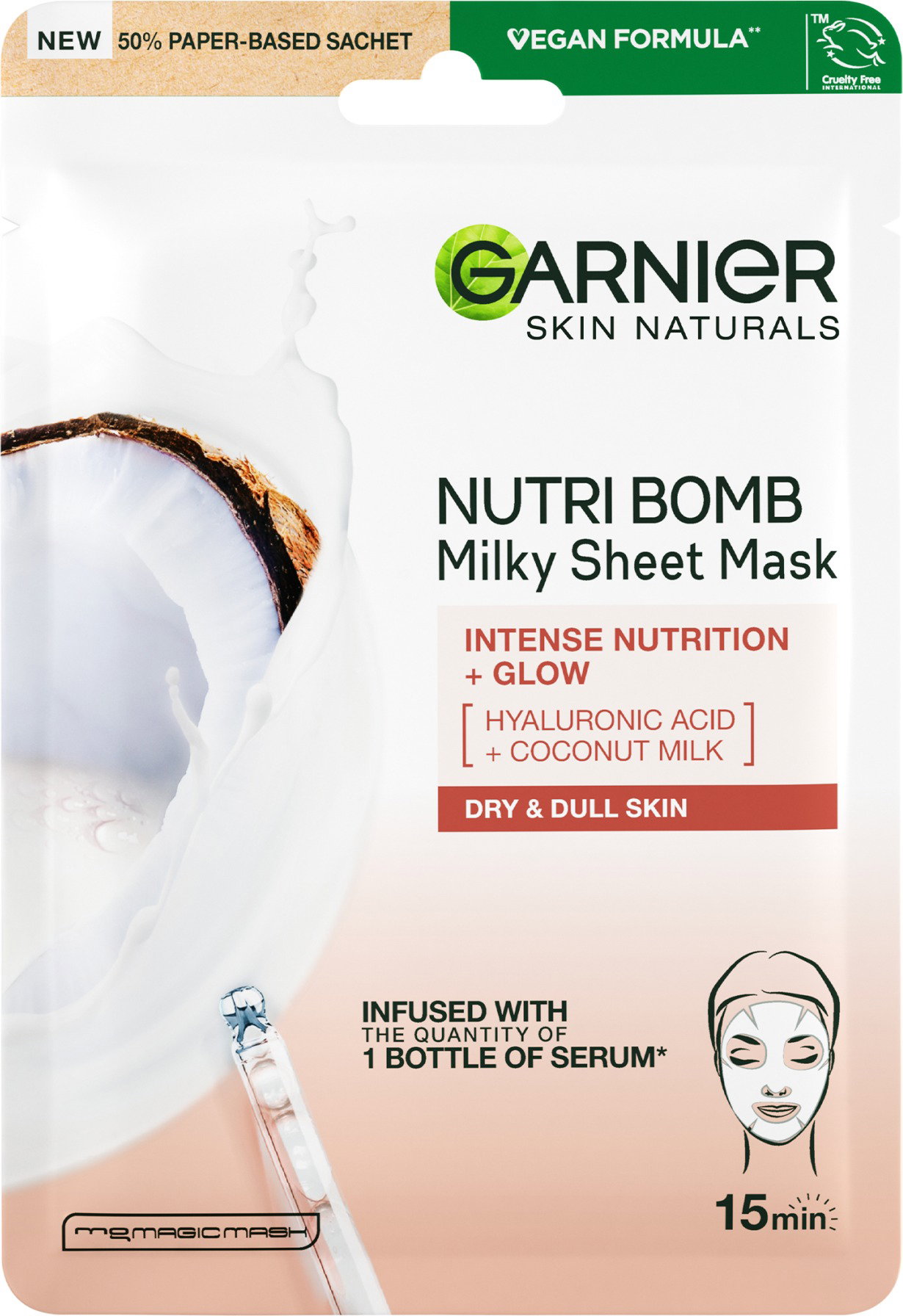 GARNIER Skin Naturals Nutri Bomb Milky Sheet Mask Coconut Milk 32 g