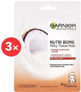 GARNIER Nutri Bomb +Glow Milky Tissue Mask 3× 32 g - Arcpakolás
