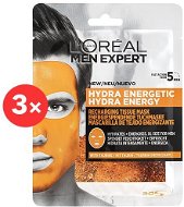 ĽORÉAL PARIS Men Expert Hydra Energetic Tissue Mask 3 × 30 g - Pleťová maska