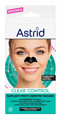 ASTRID Clear Control Blackhead Patch with Black Charcoal 6 pcs - Blackhead Patch - Main image
