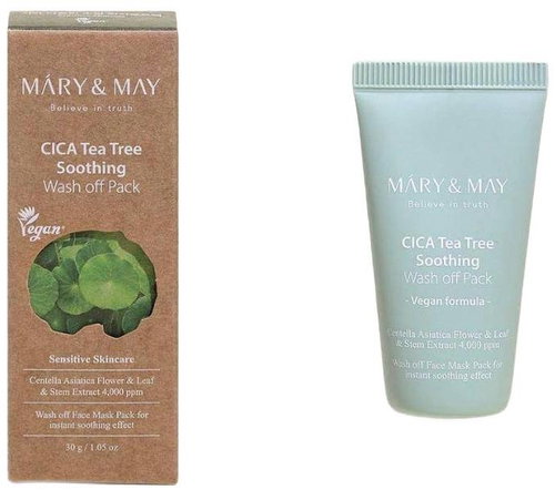 MARY & MAY Cica Tea Tree Soothing Wash Off Pack 30 g - Face Mask - Main image