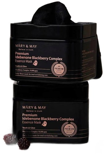 MARY & MAY Premium Idebenon Blackberry Complex Ampoule Mask 250 g - Face Mask - Main image
