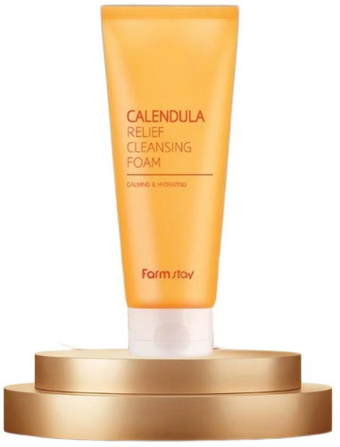 FARM STAY Calendula Relief Cleansing Foam 180 ml - Facial Cleansing Foam - Main image