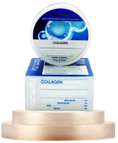 FARM STAY Collagen Water full Hydrogel Eye Patch 60 pcs (90 g) - Eye Gel - Main image