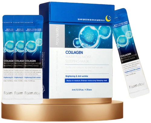 FARM STAY Collagen Water Full Moist Sleeping Mask 20 pcs - Face Mask - Main image
