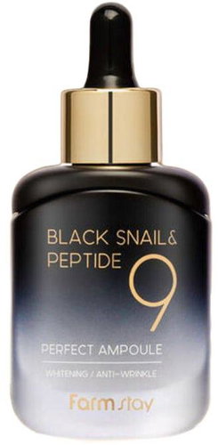 FARM STAY Black Snail & Peptide 9 Perfect Ampoule 35 ml - Face Serum - Main image