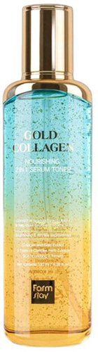 FARM STAY Gold Collagen Nourishing 2in1 Serum Toner 130 ml - Face Serum - Main image