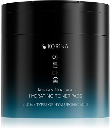 KORIKA Korean Heritage Silk & 8 Types of Hyaluronic Acid Super hydrating toner pads 70 pcs - Facial Pads - Main image