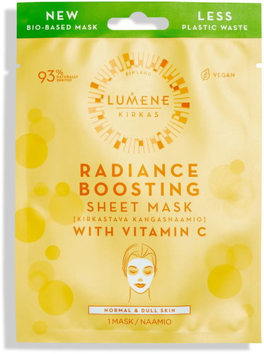 LUMENE Basic Cleansing Kirkas Radiance Boosting Sheet Mask, 1 db - Arcmaszk - Fő fotó