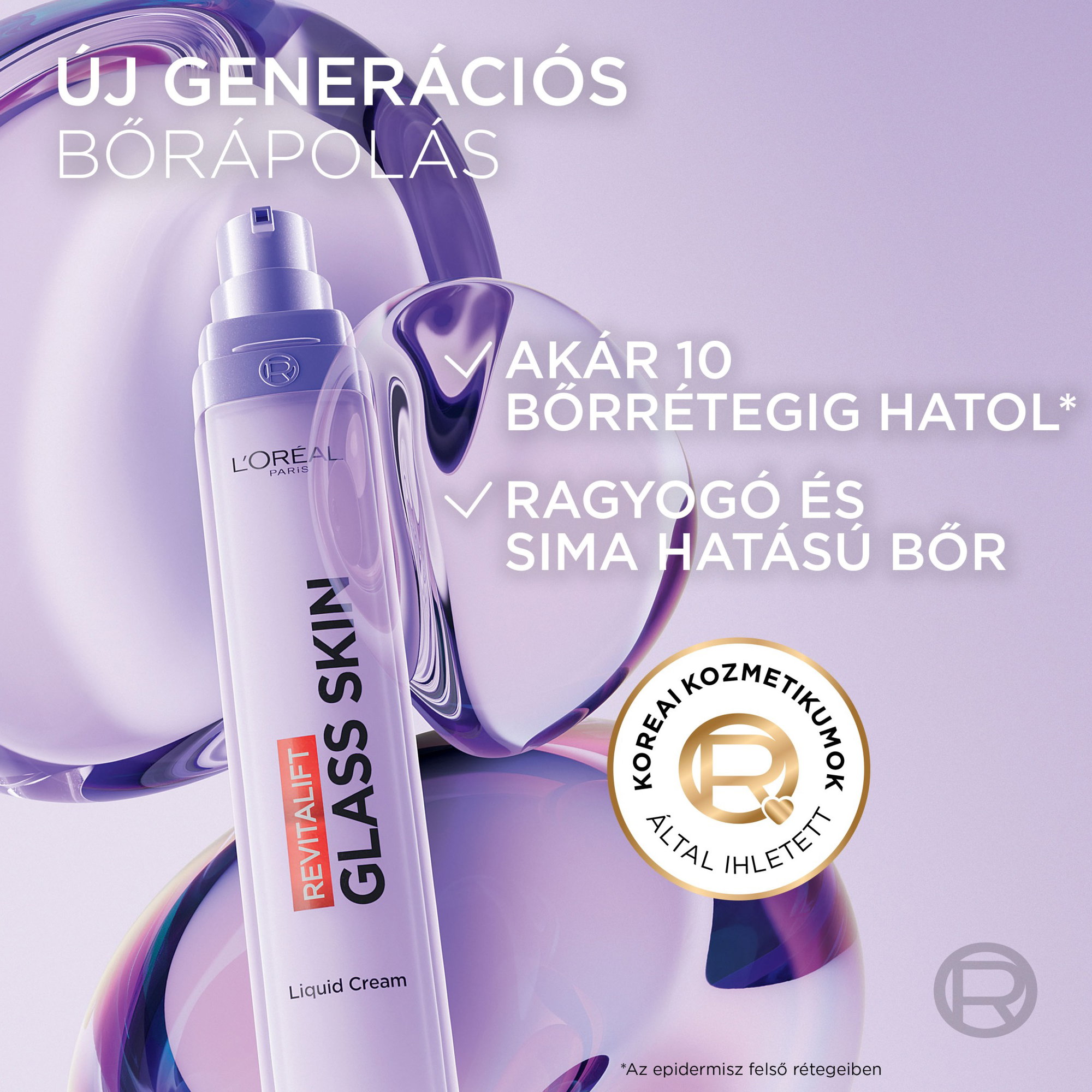 Arckrém L_ORÉAL PARIS Revitalift Filler Glass Skin 50 ml NameExt - érzékeny, zsíros, normál, problémás, vegyes, száraz és érett bőrre,
