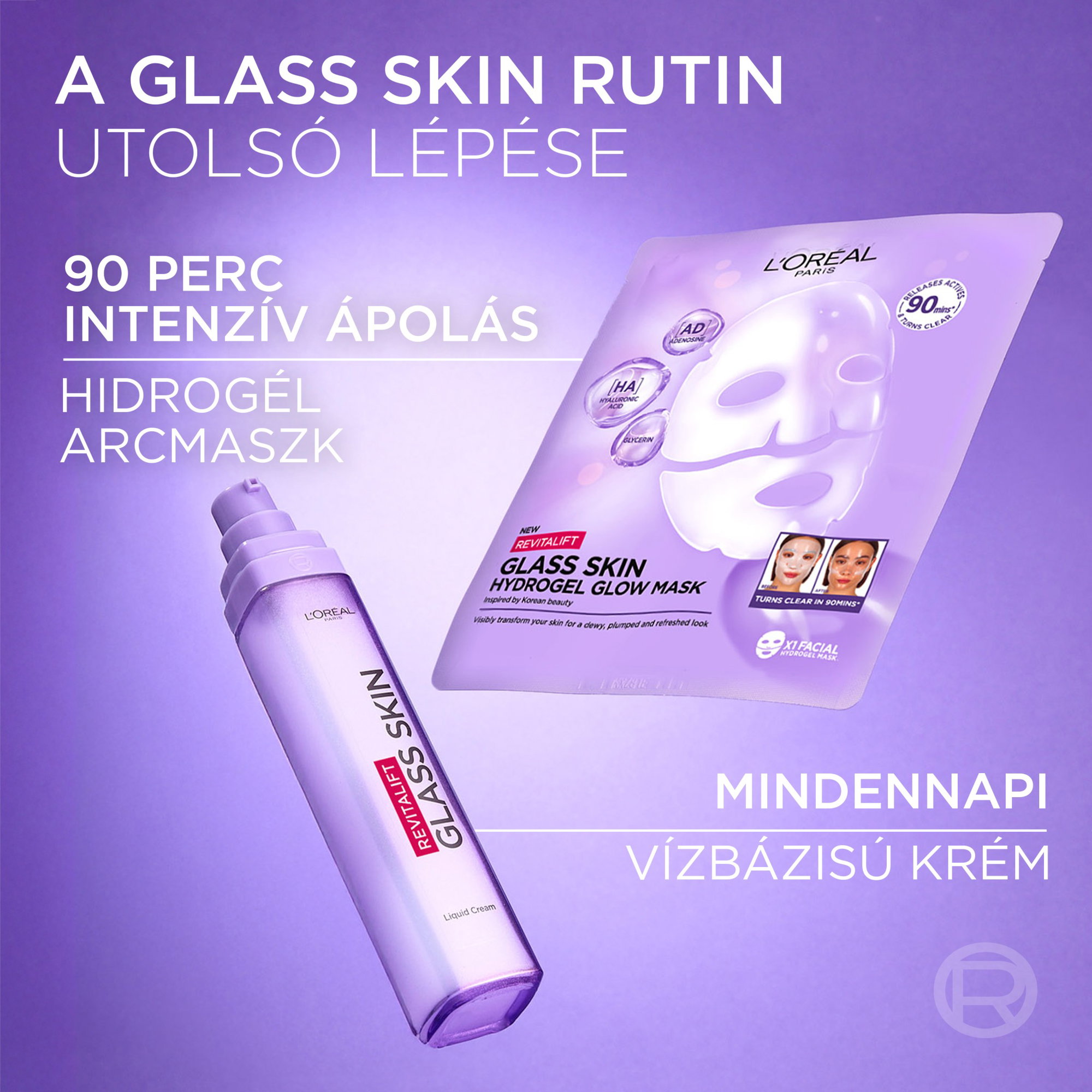 Arckrém L_ORÉAL PARIS Revitalift Filler Glass Skin 50 ml NameExt - érzékeny, zsíros, normál, problémás, vegyes, száraz és érett bőrre egyaránt alkalmas,