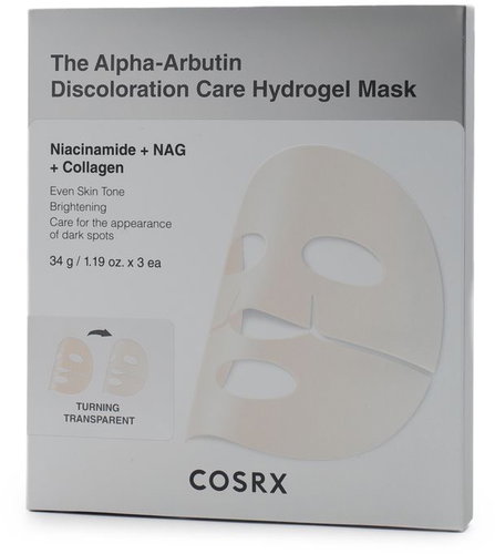COSRX Arbutin Discolouration Hydrogel Mask 3 × 34 g - Face Mask - Main image