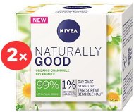 NIVEA Naturally Good Day Care Sensitive 2 × 50 ml - Arckrém