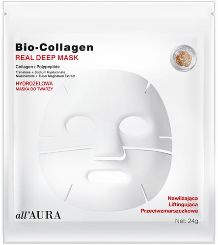 all'AURA Moisturizing hydratační hydrogelová bio-kolagenová maska - Face Mask - Main image