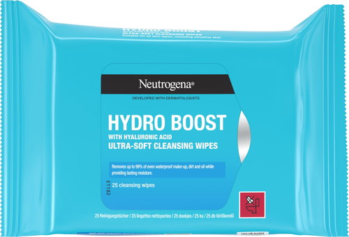 NEUTROGENA Hydro Boost Ultra Gentle Cleansing Wipes 25pcs - Make-up Remover Wipes - Main image