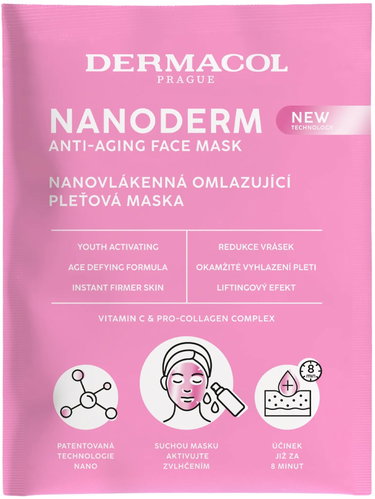 DERMACOL Nanoderm nanovlákenná omlazující pleťová maska - Face Mask - Main image