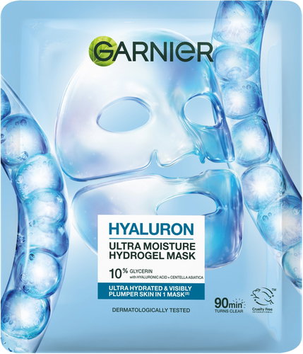 GARNIER Hyaluron hydrogel mask with 10% glycerin and hyaluronic acid 25ml Main image GARNIER Hyaluron hydrogel mask with 10% glycerin and hyaluronic acid 25ml - Face Mask - Main image