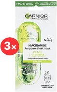 GARNIER Skin Naturals Ampoule Sheet Mask Niacinamide and Kale Extract 3 × 15 g - Arcpakolás