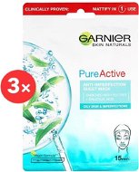 GARNIER Skin Naturals Pure Active Anti-Imperfection Sheet Mask 3× 23 g - Pleťová maska