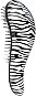 DTANGLER Detangling Brush Zebra White - Kefa na vlasy