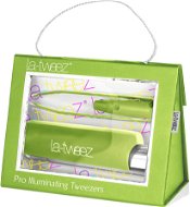 La-tweez Pro Illuminating Tweezers with Lipstick Case Green - Pinzeta