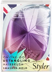 TANGLE TEEZER Compact Styler Smashed Holo Blue - Hair Brush - Main image