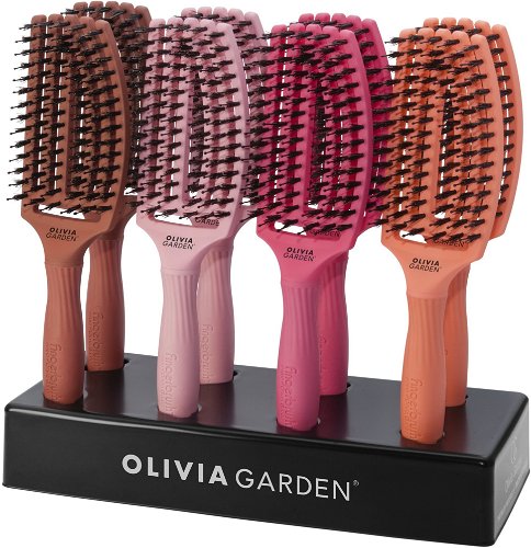 OLIVIA GARDEN Fingerbrush Blush Coral - Hair Brush