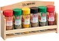 Kesper Pine wood root rack with 6 roots - Spice Container Set