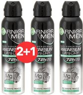 GARNIER Men Magnesium Ultra Dry 72H Spray 150 ml 2+1 - Pánsky antiperspirant
