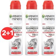 GARNIER Mineral Magnesium Ultra Dry 72H Spray, 3×150ml - Antiperspirant for Women