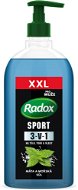 Tusfürdő Radox Sport 3 az 1-ben Férfi tusfürdő testre, arcra és hajra 750 ml - Sprchový gel