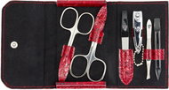 KELLERMANN ladies manicure set 57408 N MC red with ostrich leather imitation - Manicure Set